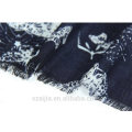 Fashion ladies cotton printed eyelash fringe long scarf